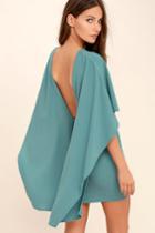 Lulus | Best Is Yet To Come Turquoise Blue Backless Dress | Size X-small | 100% Polyester