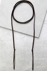 Lulus Wild And Wily Brown Wrap Necklace