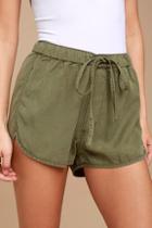 Pistola Meet At The Beach Olive Green Shorts