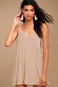 Lulus Back In Love Blush Pink Swing Dress