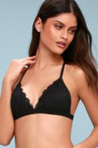 Love Riche Love Charm Black Lace Strappy Bralette | Lulus