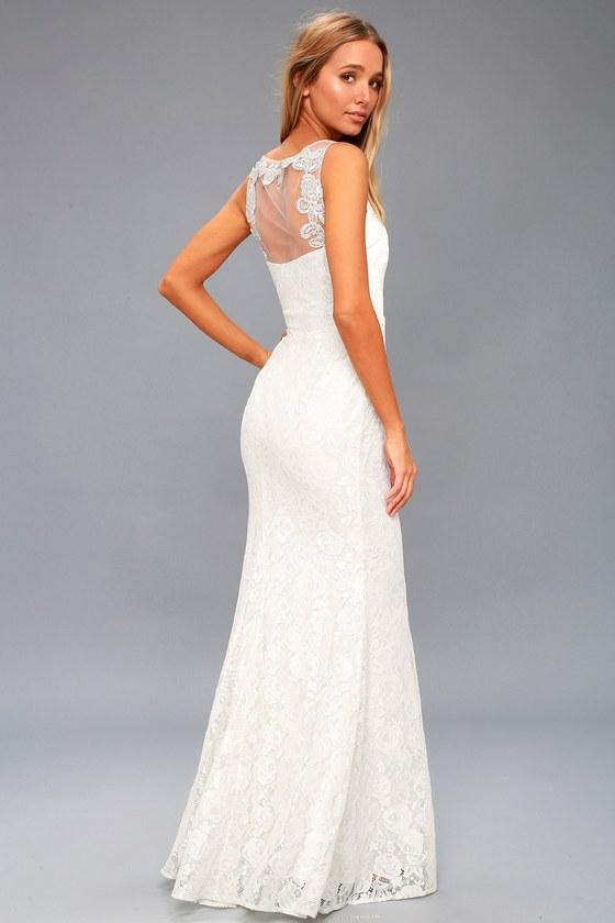 Inga White Lace Embroidered Maxi Dress | Lulus