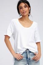Project Social T Magee White High-low Tee | Lulus