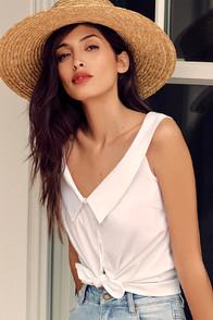 Lulus Live A Little White Off-the-shoulder Top