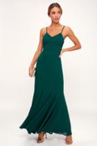 We Belong Together Emerald Green Maxi Dress | Lulus