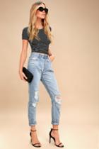 On Twelfth Haven Light Wash Distressed High-waisted Jeans | Lulus