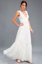 Melia White Lace Maxi Dress | Lulus