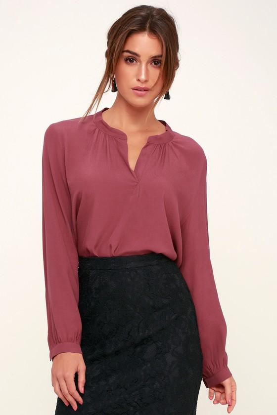 Style Central Berry Pink Long Sleeve Top | Lulus