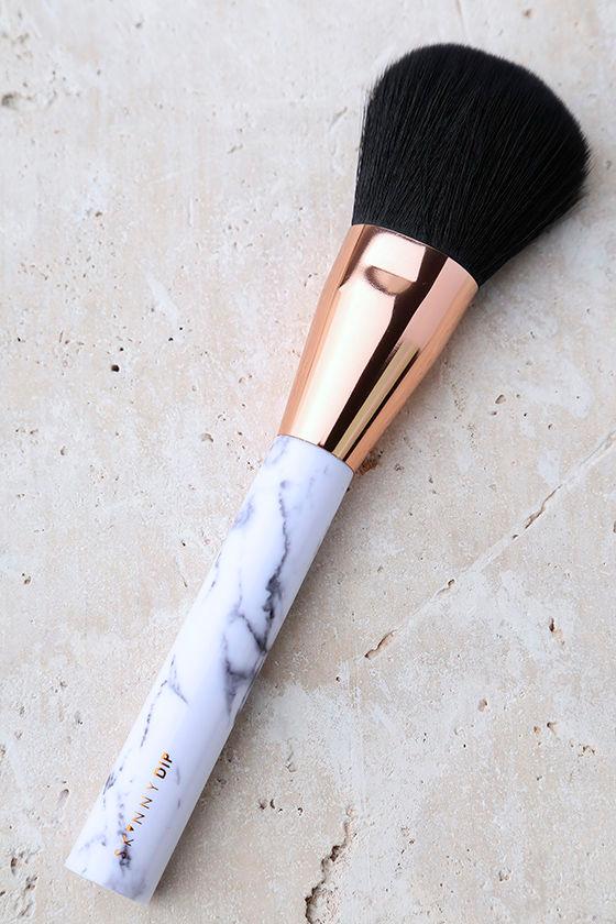 Skinnydip London | F2 Multi Powder Marble Makeup Brush | White | Cruelty Free | No Animal Testing | Lulus