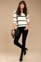 Bb Dakota | Karin Cream And Black Striped Sweater | Size X-small | White | Lulus