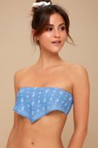 Minkpink Brandy Blue And White Paisley Print Bandanna Bikini Top | Lulus