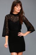 Ali & Jay | Dim All The Lights Black Lace Dress | Size X-small | 100% Polyester | Lulus