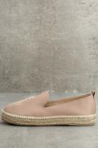 Kaanas Malage Nude Leather Espadrille Loafers