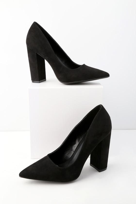 Qupid Ridley Black Suede Pumps | Lulus