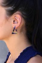 Naila Blue Marbled Acetate Earrings | Lulus