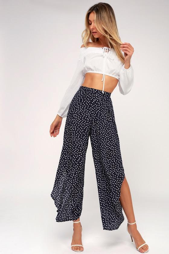 Rd Style Digby Navy Blue Polka Dot Flyaway Pants | Lulus