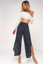 Rd Style Digby Navy Blue Polka Dot Flyaway Pants | Lulus