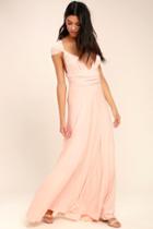 Lulus | Tricks Of The Trade Blush Pink Maxi Dress | Size Small