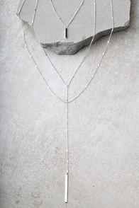 Lulus Ardent Silver Layered Necklace