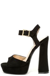 Shoe Republic La Soul Of The Party Black Platform Heels