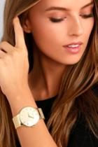 Lulus | Time To Trend Gold Watch