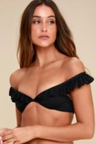Maaji Meteorite Swell Black Off-the-shoulder Reversible Bikini Top | Lulus