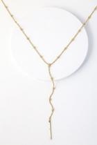 Lulus | Better And Brighter Gold Drop Necklace