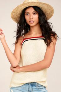 O'neill Eli Cream Crochet Tank Top