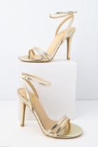 Iggy Champagne Ankle Strap Heels | Lulus