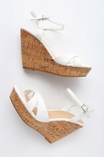 My Delicious Nixie White Wedge Sandal Heels | Lulus