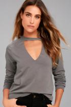 Project Social T | Bre Charcoal Grey Sweatshirt | Size Medium | Lulus