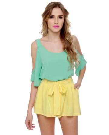 Lily Picking Yellow Shorts
