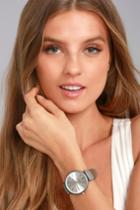 Lulus | D'arcy Grey Leather Watch