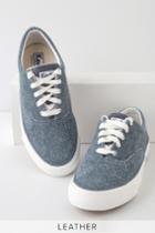 Keds Anchor Hairy Blue Genuine Suede Leather Sneakers | Lulus
