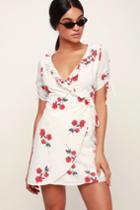 Amuse Society Simply Irresistible White Floral Print Wrap Dress | Lulus