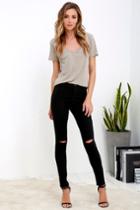 American Bazi | Practice Makes Perfect Black High-waisted Skinny Jeans | Size 1 | Lulus