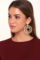 Running In Circles Gold Statement Earrings | Lulus