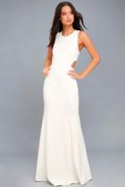 Lulus Loving Embrace White Cutout Maxi Dress