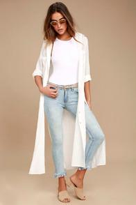 Evidnt Hermosa Light Wash Frayed Skinny Jeans