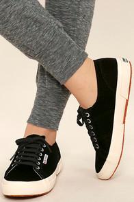 Superga 2750 Velvtw Black Velvet Sneakers