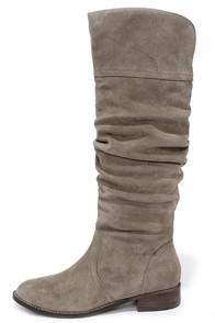 Very Volatile Pirata Grey Suede Leather Knee-high Boots