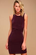 Lulus | More Than A Dream Plum Purple Bodycon Dress | Size Large