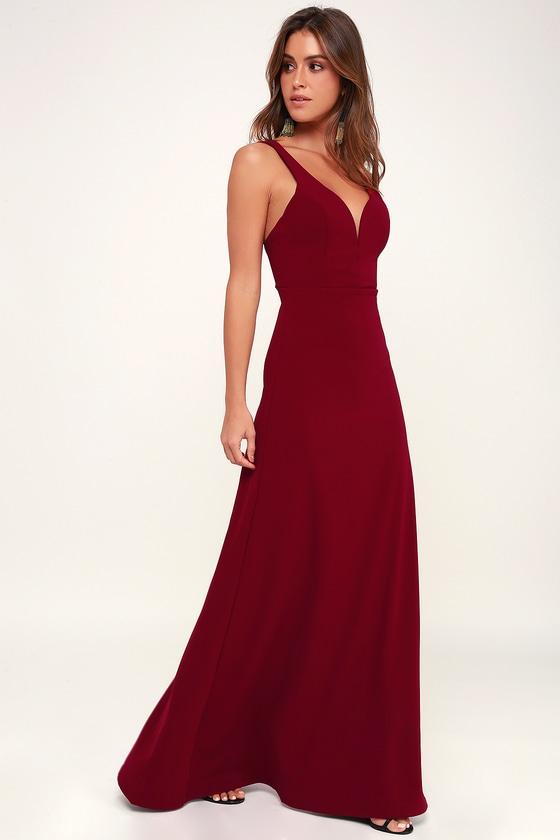 Glamour Than This Burgundy Maxi Dress | Lulus
