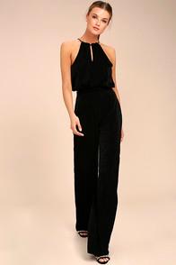 Lulus Dance With You Black Jumpsuit