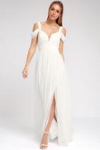 Bariano Ocean Of Elegance Ivory Maxi Dress | Lulus