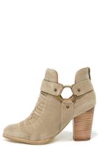 Seychelles Impossible Sand Suede Leather Ankle Booties