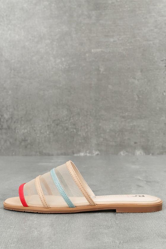 Bc Footwear Show Me How Beige Multi Slide Sandals | Lulus