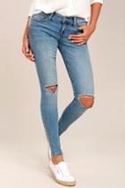 Sneak Peek | Adabelle Light Wash Distressed Skinny Jeans | Size 11 | Blue | Lulus