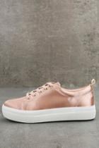 J Slides Amberr Blush Satin Sneakers | Lulus