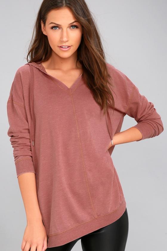 Z Supply | Quinn Rusty Rose Hoodie | Size Medium | Pink | Lulus
